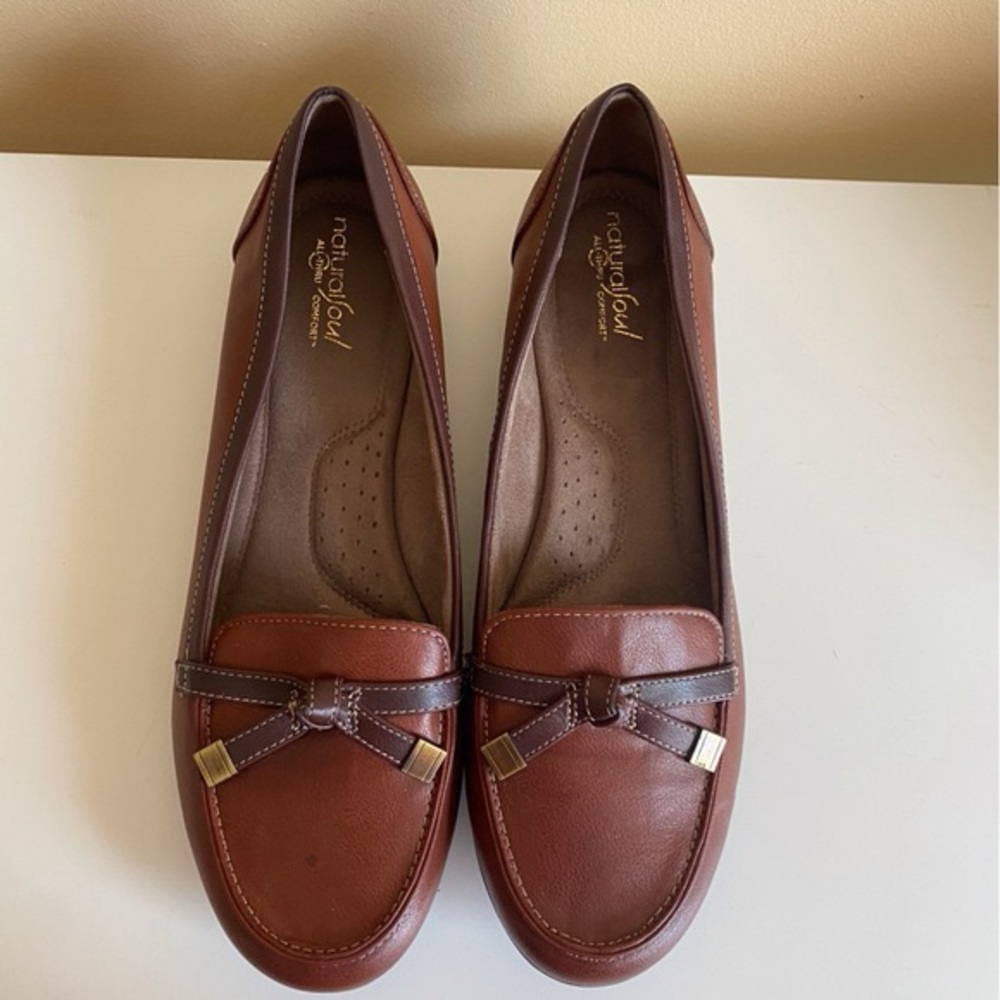 Natural Soul by Naturalizer Gracee Loafer Shoes Woman 11M Brown Preppy Comfort